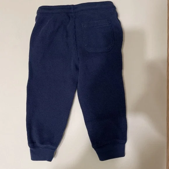 Carter's Boys Pull-On Waffle Knit Pants Navy Blue 18M Toddler Pockets - Picture 4 of 5